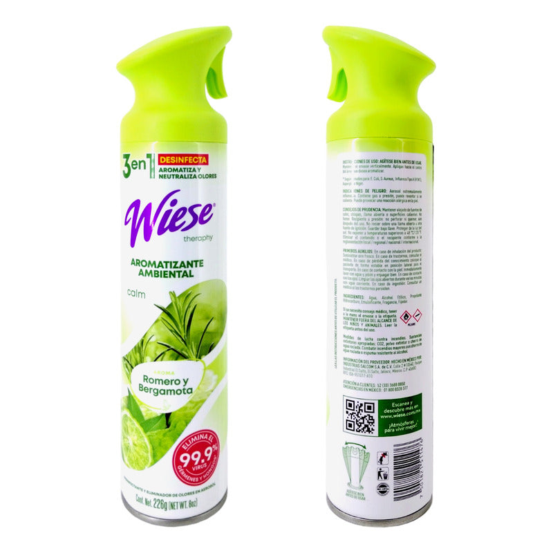 Aromatizante Wiese Romero & Bergamota 226 G. 3 En 1