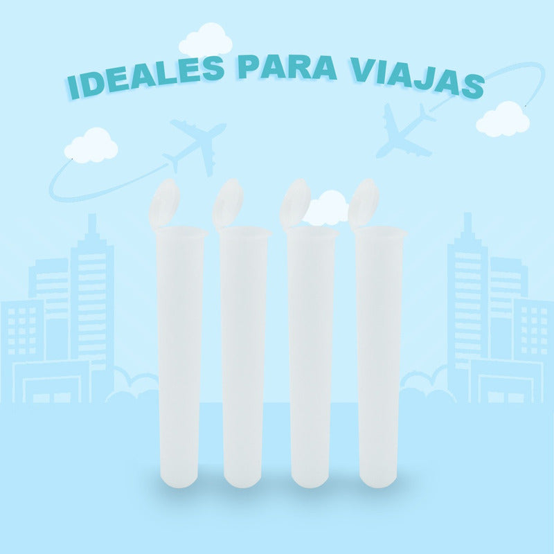 500 Pack Tubo Contenedor Hermético Pop Top Squeeze 12 X1.7cm