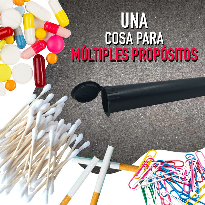 500 Pack Tubo Contenedor Hermético Pop Top Squeeze 12 X1.7cm