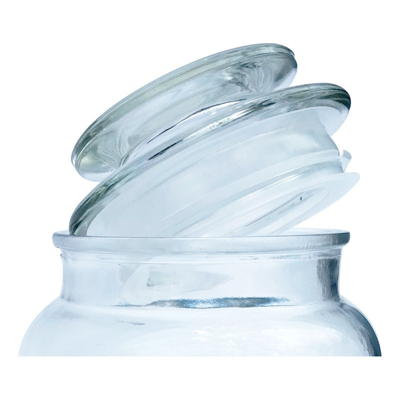 Frasco De Vidrio Tarro Hermetico 946ml P/ Dulcero Cocina