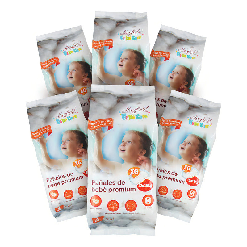 28pzs Pañales Absorben 1 L Premium Eg P/ Bebé 18 Meses 15kg Talla Extra Grande (xg)