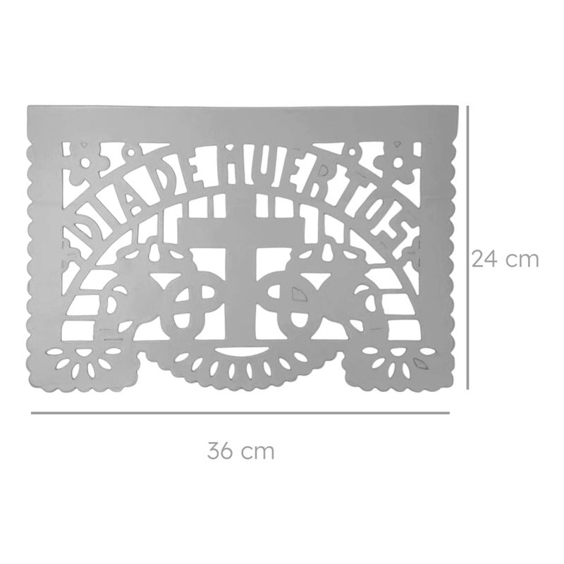 100 Pz Papel Picado Dia De Muertos Mexicano Ofrenda  36x48cm Multicolores 24 X 36 Cm