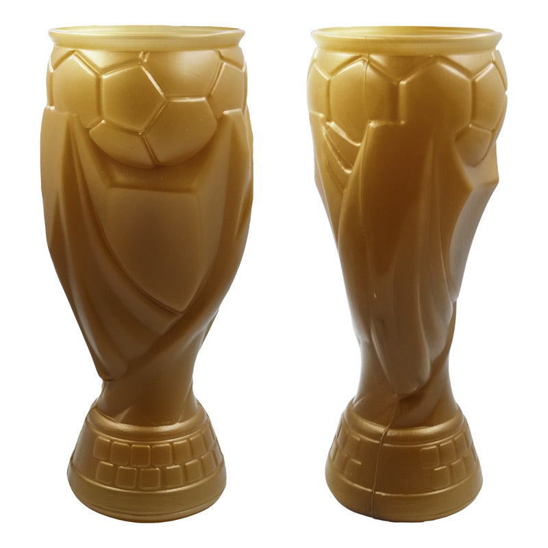 5 Pack Vaso Michelero Copa Mundial Futbol P/ Caguamon 1.6l Dorado