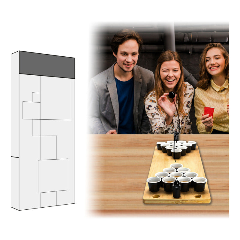 Mini Juego De Mesa Beer Pong Jerico Con Catapulta 12 Shots