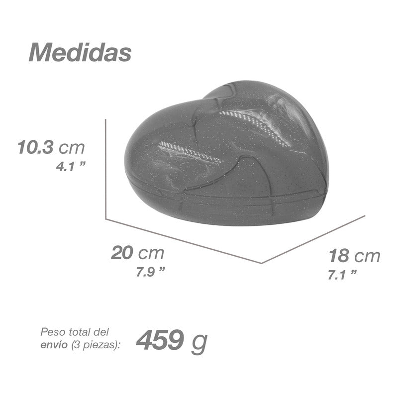 3pz Corazón Dulcero Rojo Grande San Valentín Amor 14febrero