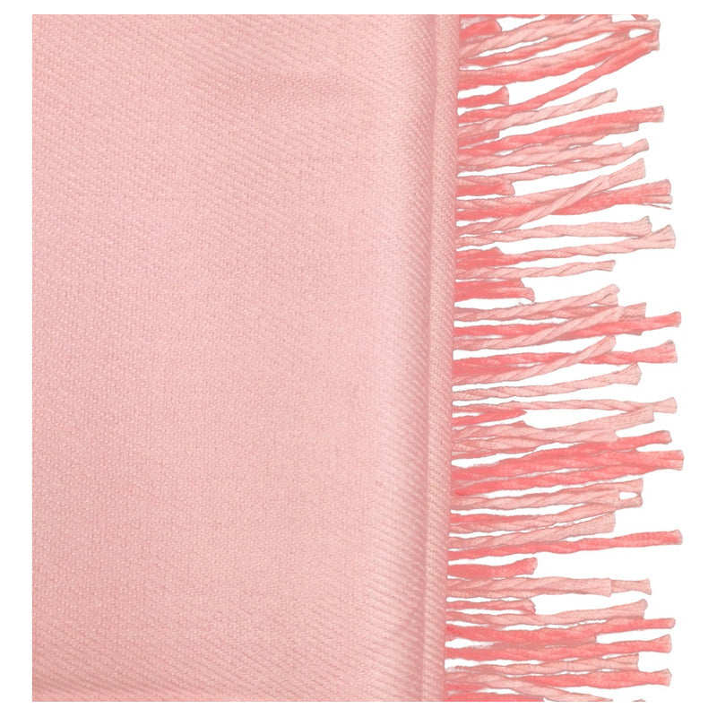 Pashmina Mujer Elegante India 2 Vistas Exsuave 1.8m Rosalmon Rosa Chicle Liso Unitalla