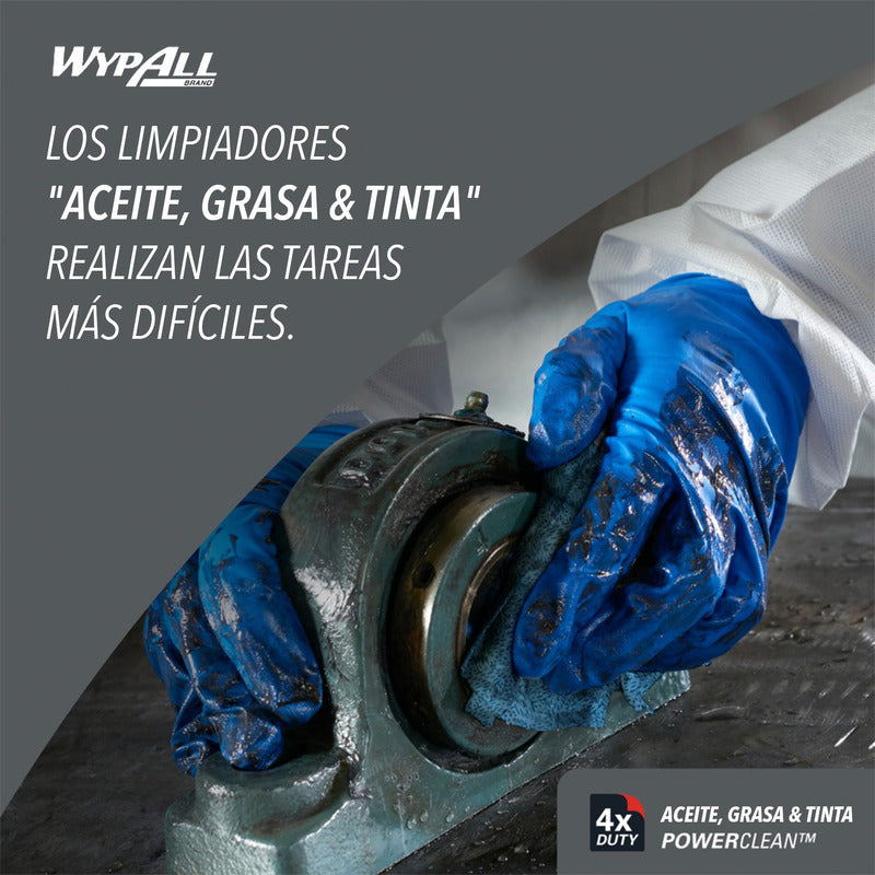 717pzs Wypall Paños De Tela Aceite, Grasa Tinta Industriales Azul