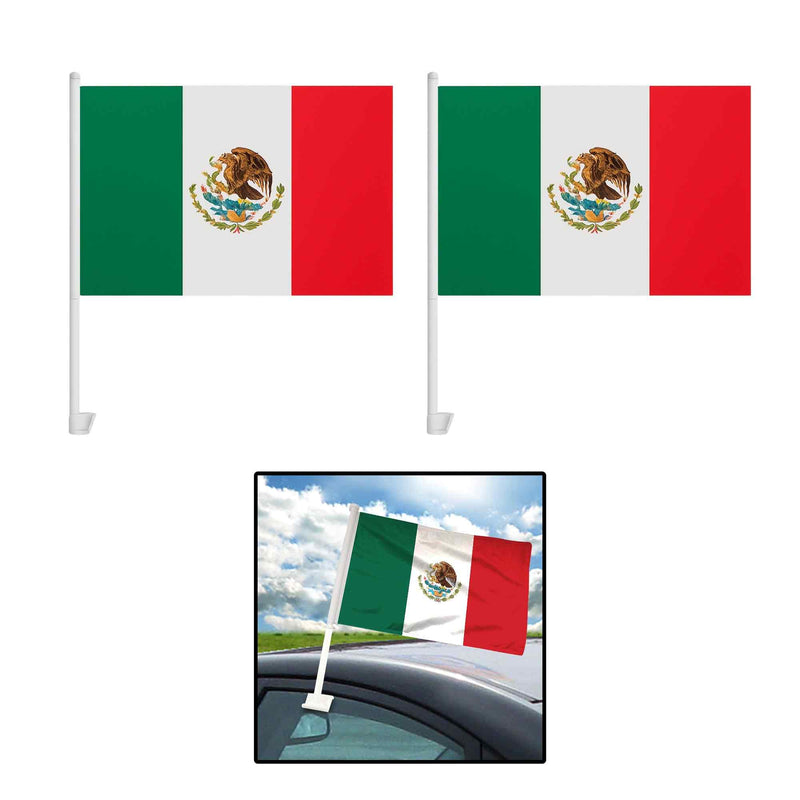 Kit Tricolor para Auto con Banderas y Plumones México