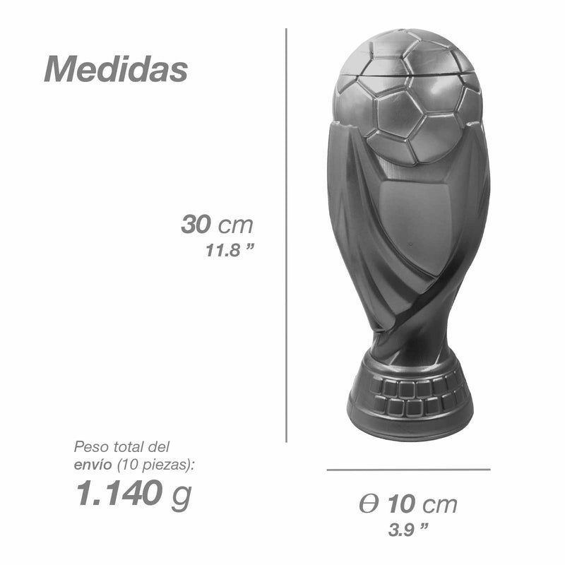 10 Pack Vaso Alcancia Copa Mundial Futbol P/ Micheladas 1.6l